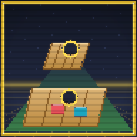 Custom Cornhole Boards pixel-art option 3