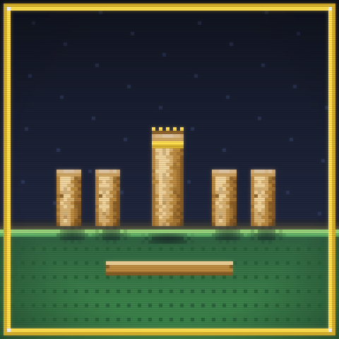 Handcrafted Kubb Set pixel-art option 1
