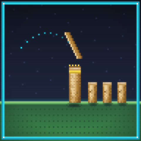 Handcrafted Kubb Set pixel-art option 2