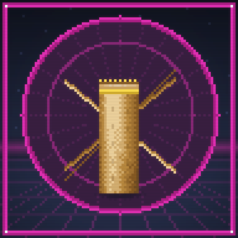 Handcrafted Kubb Set pixel-art option 3