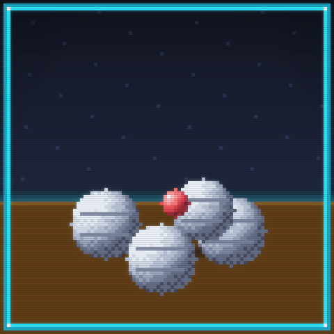Petanque / Boules Set pixel-art option 1